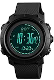 腕時計 メンズ 防水 高度計 気圧計 気温計 天気予測 活動量計 歩数計 消費カロリー デジタル コンパス アウトドア 登山 データ保存 第2時間帯表示 ストップウオッチ カウントダウン 二組アラーム 時報 LED バックライト スポーツ お贈り物 ギフト 日本語説明書