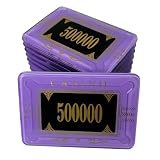 TX GIRL アクリル製 ポーカーチップ カジノチップ チップ ポーカーチップ 10枚 セット ポーカー カジノ 14色 (Color : 500000)