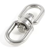 SODIAL(R)海洋係留ステンレススチール6mm 15/64"アイにアイスイベルリング