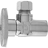 Keeney 2780PCLF 1/2-Inch Copper Sweat by 3/8-Inch O.D. Lead Free Quarter Turn Angle Valve, Chrome [並