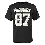 NHL Pittsburgh Penguins名前と番号半袖Tシャツ、大人用Large、ブラック