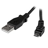 StarTech.com USB 2.0 - マイクロUSBケーブル／1m／L型上向きMicro-B／Type-A to Micro USB／オス-オス／データ転送・同期用 USBAUB1MU