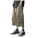 [vigerkar] メンズ ショートパンツ ハーフパンツ 大きいサイズ 七分丈 無地 ゆったり パンツ メンズ 七分丈 夏 接触冷感 ハー