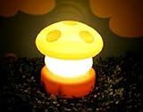 枕元に光るきのこが  LED ライト きのこ (イエロー)
