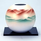 【九谷焼】 5．5号花瓶 曙 花瓶、花台、トムソン化粧箱入り。