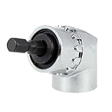 KKmoon 105°角度 コーナーユニット シルバーDIY工具 エクステンションレンチ　105°コーナーユニットドリルビット ドライバーソケットアダプター