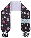 LatchOn Pink Dot Minky Nursing Blanket Straps by the button barn