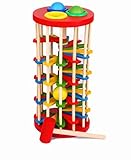 【 Alnair 】 にじいろ コロコロタワー 木製 木のおもちゃ ウッド 子供 おもちゃ 誕生日 クリスマス 【 プレゼント 】 (虹色)