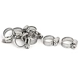 uxcell　ホースバンド　ホースクランプ　9-16mmクランプ　クーラントパイプ継手　タイトホースクランプ　10個入り