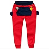 PANCY 子供服 ロングパンツ キッズ 子ども 春 秋 綿 長ズボン スウェットパンツ パンツ 男の子 女の子 ベビー おしゃれ カジュアル ファッション 可愛い 猿 動物柄 プレゼント ギフト 3