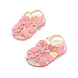 LAZA 可愛い ベビー 女の子 サンダル つま先 保護 お花 おしゃれ きれいめ 子供 各サイズ 夏 水泳 海 女児 (内寸13.5cm)