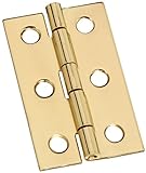 Stanley Hardware CD5301 2" Solid Brass Middle Hinge in Bright Brass [並行輸入品]