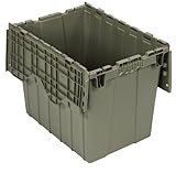 Quantum QDC2115-17 Plastic Storage Container with Attached Flip-Top Lid, 21 x 15 x 17, Gray by Quant
