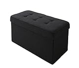 20色から選べる、折りたたみ式収納スツール【TRUNK】トランク 2P ジェットブラック