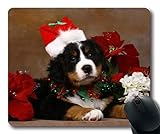 ゲームのマウスパッド、停止かわいい犬クリスマスの犬、正確な縫いつける、耐久マウスパッド