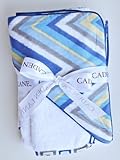 Caden Lane Ikat Collection Chevron Hooded Towel Set, Blue, Infant by Caden Lane