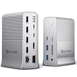 Ceapronex HB385 15イン1 USB Cドッキングステーション ノートパソコン用 4K HDMI VGA ギガビットイーサネット 3 USB 3.0 2 USB 2.0 Type C PD SD/TFカードリーダー オーディオ MacBook Pro/Air Dell HP Lenovo Surface用