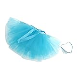 【ノーブランド 品】赤ちゃん　女の子　チュチュスカート　写真撮影　小道具　ヘッドバンド付き　かわいい　ギフト　全4色　　 - ブルー