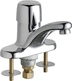 シカゴ洗面3400-ab Single Supply Hot / Cold Water Basin蛇口with Self Cl、 7X7X9 3400-ABCP 1
