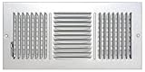 speedi-grille sg-614 cw3 6-inch by 14インチホワイト天井/側壁Vent Register With 3 Wayたわみ
