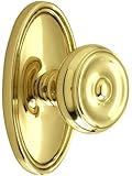 Oval Rosette Set With Waverly Knobs Passage In Polished Brass. Vintage Brass Door Knobs. [並行輸入品]