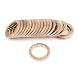 SODIAL(R) 20件の銅クラッシュワッシャフラットシールリングフィッティング　12mmx17mmx1.5mm