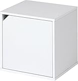 【※6月下旬入荷予定】「扉付きキューブボックス」【IT】【tm】ホワイト(#9870286) 幅34.5×高さ34.5×奥行29.5cm