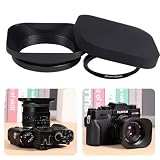 Yullmu レンズフード 49mm 高強度6000系 アルミニウム合金製 ねじ込み式 正方形 Fujifilm X100VI X100V X100F X100T X100S X100 X70 に対応