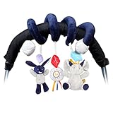 JIOLK ベビーベッドハンギング ベビーカー用おもちゃ かわいい 赤ちゃん 玩具 渦巻き ぶら下げ ベビーおもちゃ 音楽 ベビーキッズベアー装飾おもちゃ ベル ラトル 柔らかい