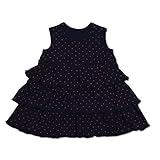 Anna Nicola(アンナニコラ) 水玉３段フリルスカートロンパース 日本製 ネイビー 70cm