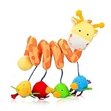Musical Soft Plush Giraffe Baby RattleハンギングおもちゃベビーカーStar Hanging Rattleモバイル製品かわいい赤ちゃんおもちゃ