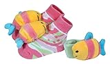 Stephan Baby Go Fish Wrist Rattle and Rattle Socks Gift Set, Pink Fish by Stephan Baby [並行輸入品]