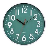 掛け時計 電波 静音 北欧 おしゃれ 壁掛け時計 時計 壁掛け 見やすい 30cm シンプル (ブルーグレイ)