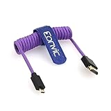 Eonvic 高速 8K Micro HDMI - HDMI 2.1 編組コイル ケーブル Sony F55 a7S A7S3 A74 BMPCC4k カメラ - Atomos Ninja Ninja V 用 (micro HDMI-HDMI TTC purple)