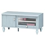 frs-4590fd　sil-frs-4590fd　ローボード　テレビ台 テレビボード ローボード TVボード　おしゃれ 安い かわいい　ブルー　幅90cmまで　フレンチカントリー　　フレンチシャビー