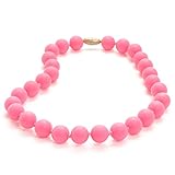 Juniorbeads by Chewbeads Jane Jr. Necklace, 100% Safe Silicone - Punchy Pink by Chewbeads