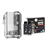 【正規品】電子タバコ Aspire Gotek X スターターキット + 充填済みカートリッジ（1箱) ベイプ 650mah バッテリー ニコチンなしタバコなし (本体(ブラック）, 巨峰pod)