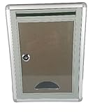 Platinum Loops 募金箱 応募箱 投票箱 投函箱 アンケートボックス 鍵付きBOX シルバーグレー 横幅22cm