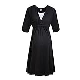 Marshel マタニティ ロングワンピース ワンピース 産前 産後 ブラック XL