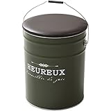 山善(YAMAZEN) スツール 収納付き ペール缶タイプ 取っ手付き グリーン CS-31(GR)