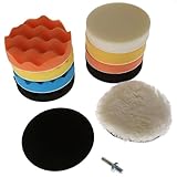 10個入りセット バフ研磨 スポンジパッド カー研磨用 電気ドリル用 ポリッシャー用 マジックスポンジ 5インチ/127mm (M10)