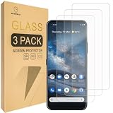 Mr.Shield Nokia 8.3 5G用 [強化ガラス] [硬度9Hの日本ガラス] スクリーンプロテクター 一生交換品 [3枚パック]