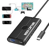 Switch ipad キャプチャー ボード Switch2対応 初代Switch対応 最高4K30Hz USBC to HDMI パススルー機能 Lemorele Switch周辺機器 ドック HDMI キャプチャーカード 1080P 60Hz USB3.0 急速充電 ゲーム配信、画面共有 Windows、Steam Deck、OBS Studio、Meta quest対応 内蔵型