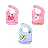 ベビーエプロン　防水食事用スタイ　油が落ちる　三枚セット (A)