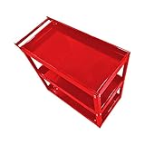 ツールワゴン 3段式 工具 ツールカート 工具ワゴン ワーキングカートワゴン 工具カート 工具箱 ツールボックス キャスター付き 工具入れ 整備用ワゴン 赤