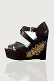 Banned Apparel - Black Rhonda Criss Cross Strap Platforms 4