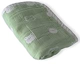 はぐまむ hugmamu 日本製 ガーゼケット 5重 M ベビー リトルパーティー グリーン×カエル 1513-11