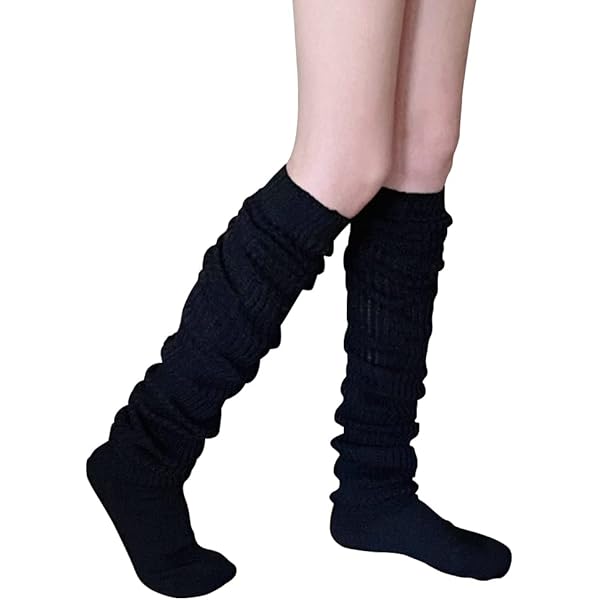 Amazon.co.jp: あったかい ルーズソックス 厚手 黒 100㎝ 高校生 大人  