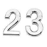 Baosity 3Dデザイン　ドア　番号　ルーム　プレート　住所　オフィス　ホーム　ハウス　数　ナンバー　ホテル　サイン　自己粘着性　2個 - 2番+ 3番