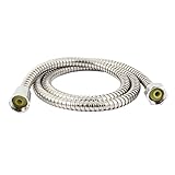 uxcell　シャワーホース　湯沸かし器シャワーホース　シルバートーン　ステンレススチール　120cm